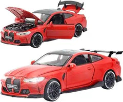 BMW M4 Die Cast Metal Toy Car 1:32 Scale | Pull Back with Lights & Sound