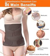 3 in 1 Postpartum Recovery Belt - Post Pregnancy Abdominal Belt for Back Pain and Waist/Pelvis Support