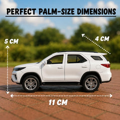 Toyota Fortuner Die Cast Metal Toy Car 1:32 Scale | Pull Back with Lights & Sound