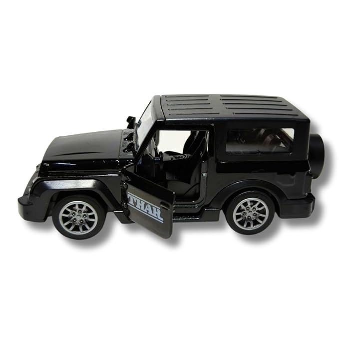 Mahindra Thar Die Cast Metal Toy Car 1:32 Scale | Pull Back with Lights & Sound