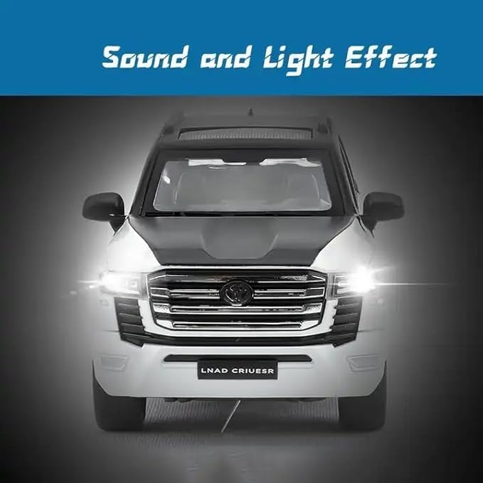 Toyota Land Cruiser LC300 Die Cast Metal Toy Car 1:32 Scale | Pull Back with Lights & Sound
