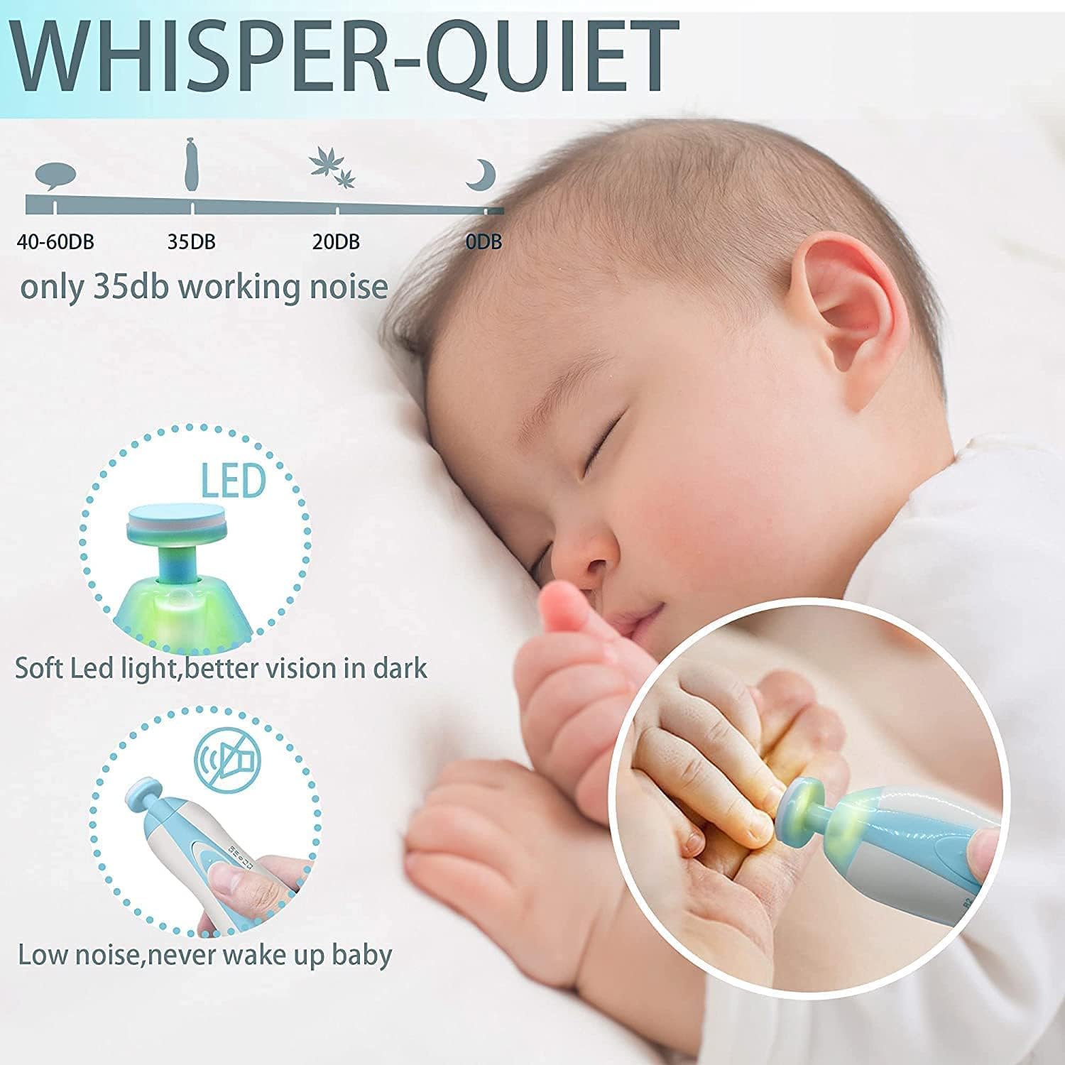 Gentle Electric Baby Nail Trimmer