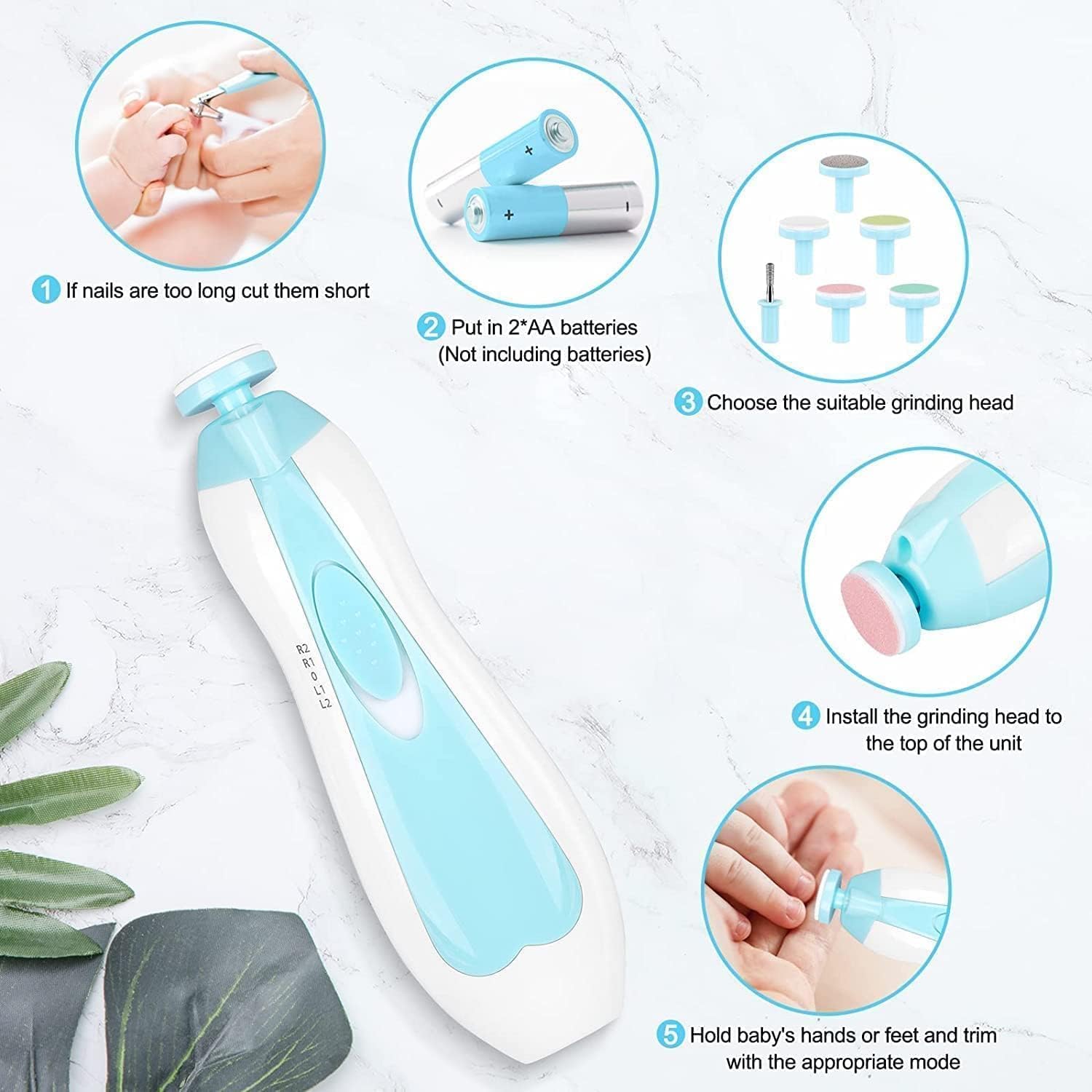 Gentle Electric Baby Nail Trimmer