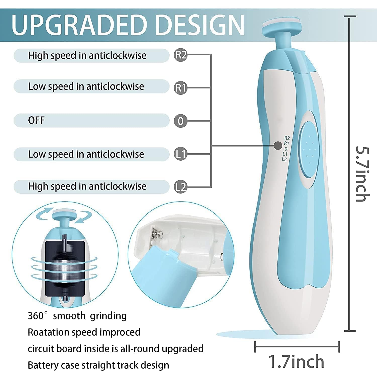 Gentle Electric Baby Nail Trimmer