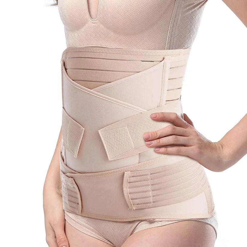 3 in 1 Postpartum Recovery Belt - Post Pregnancy Abdominal Belt for Back Pain and Waist/Pelvis Support