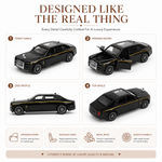 Rolls Royce Phantom Diecast Model Car – 1:32 Scale Metal Alloy Toy Car with Pull-Back Action, Light & Sound