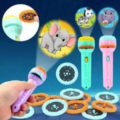 Mini Projector Torch - Flashlight with Slides (Educational Toy)