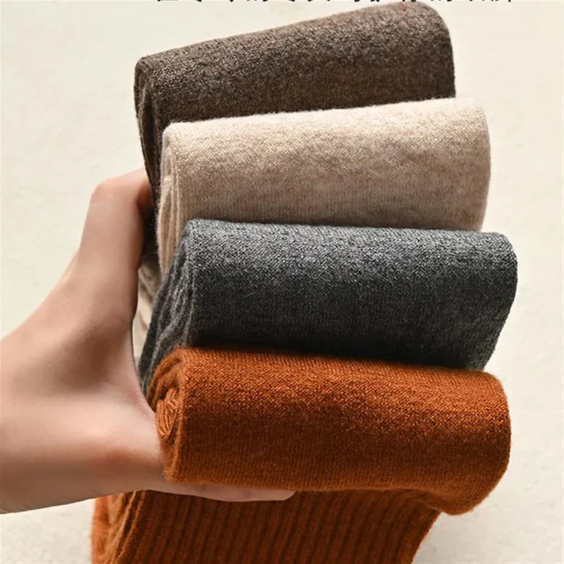 Pack of 3 - Warm and Over-the-Knee, Woolen Thigh High Socks – Knitted, Non-Slip, Stylish Comfort