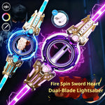 Fire Spin Sword Double-Blade Metal - Light Saber Toy