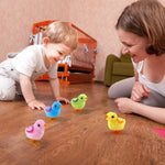 Bunny & Jumping Chick Wind-Up Toy Set (4 Pieces) – Fun Hopping Toys for Kids