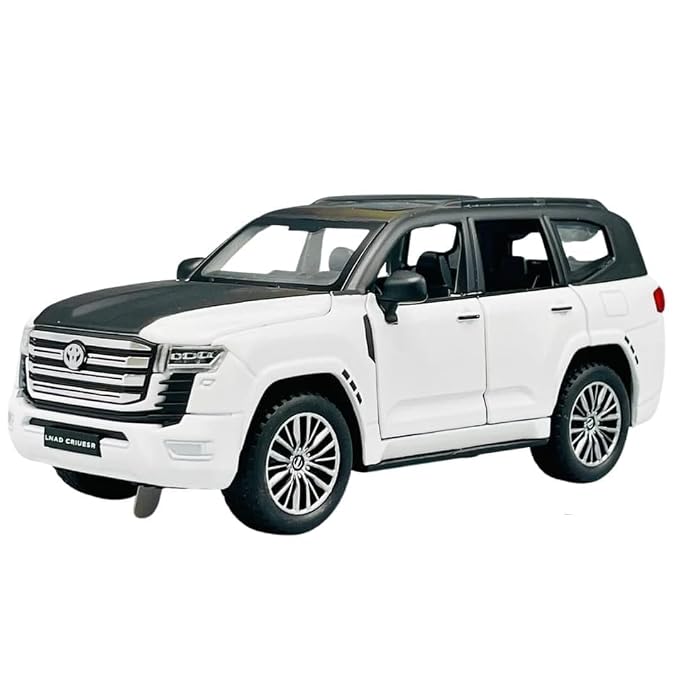 Toyota Land Cruiser LC300 Die Cast Metal Toy Car 1:32 Scale | Pull Back with Lights & Sound
